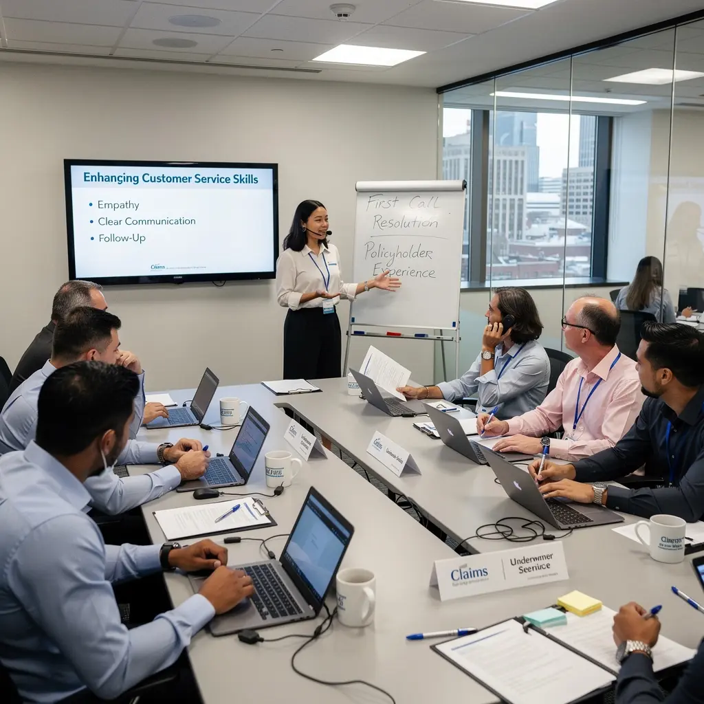 Grupa kierowców uczestniczących w sesji pytań i odpowiedzi na temat ubezpieczeń.